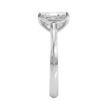 14K WHITE GOLD 2 1/2CT RADIANT DIAMOND LADIES RING