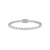 Elegant Pear Shape Diamond Ladies Tennis Bracelet in 14K White Gold 3 1/2CT (Color F-G -Clarity VS1/VS2)