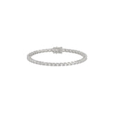 Luxury Emerald Shape Diamond Ladies Tennis Bracelet in 14K White Gold 4 1/2CT (Color F-G -Clarity VS1/VS2)