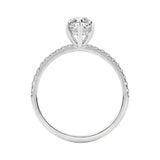 14K WHITE GOLD 1 3/4CT MARQUISE/ROUND DIAMOND LADIES RING (CENTER STONE MARQUISE DIAMOND 1 1/2CT)
