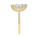 14K YELLOW GOLD 2 1/4CT MARQUISE/ROUND DIAMOND LADIES RING (CENTER STONE MARQUISE DIAMOND 2CT)