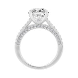 14K WHITE GOLD 5 1/2CT ROUND/PRINCESS/OVAL DIAMOND LADIES RING (CENTER STONE OVAL DIAMOND 4CT)