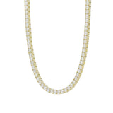 14K YELLOW GOLD 6 7/8CT 16" ROUND DIAMOND LADIES TENNIS NECKLACE
