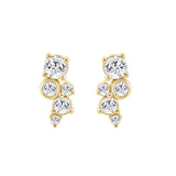 1.00CT Yellow Gold 10K Round Diamond Fashion Earrings for Women (Color F-G Clarity VS1/VS2)