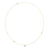 10K Yellow Gold Pearl & Ladies Necklace 1/5CT Marquise Diamonds (Color F-G -Clarity VS1/VS2)