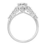 LADIES RING 1 1/2CT ROUND DIAMOND 14K WHITE GOLD (CENTER STONE ROUND DIAMOND 1CT)
