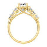 LADIES RING 1 1/2CT ROUND DIAMOND 14K YELLOW GOLD (CENTER STONE ROUND DIAMOND 1CT)