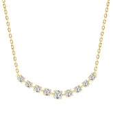 14K YELLOW GOLD 1 1/2CT ROUND DIAMOND LADIES NECKLACES