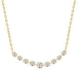 14K YELLOW GOLD 1 1/2CT ROUND DIAMOND LADIES NECKLACES