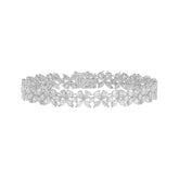 LADIES BRACELET 11 3/4CT ROUND/PEAR/MARQUISE DIAMOND 14K WHITE GOLD