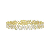LADIES BRACELET 11 3/4CT ROUND/PEAR/MARQUISE DIAMOND 14K YELLOW GOLD