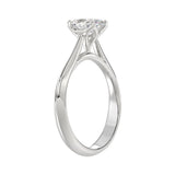 LADIES SOLITAIRE RING 1CT OVAL DIAMOND 14K WHITE GOLD