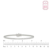 Sparkling Tennis Bracelet for Her | 2.00 CTW Lab-Created Diamonds | Sterling Silver