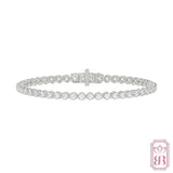 Sparkling Tennis Bracelet for Her | 3.00 CTW Lab-Created Diamonds | Sterling Silver
