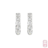 Diamond Huggies - Hoop Earrings | 1.00 CTW Lab-Created Diamonds | Sterling Silver