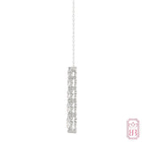 Diamond Drop Necklace | 1.00 CTW Lab-Created Diamonds | Sterling Silver