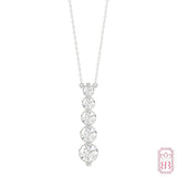 Diamond Drop Necklace | 1.00 CTW Lab-Created Diamonds | Sterling Silver