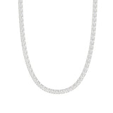 14K WHITE GOLD 4 3/4CT 18" ROUND DIAMOND LADIES TENNIS NECKLACE