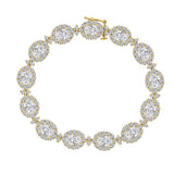 LADIES BRACELET 15 1/4CT ROUND/OVAL DIAMOND 14K YELLOW GOLD