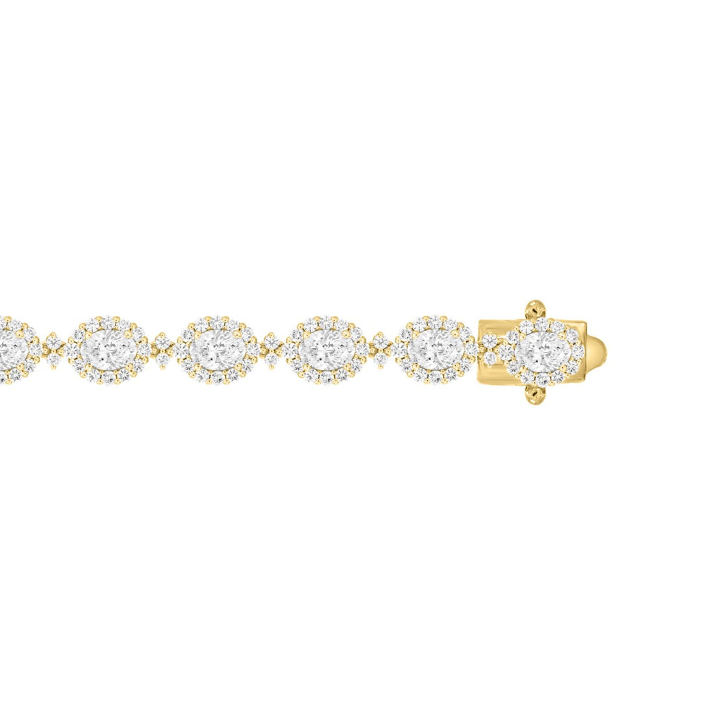 LADIES BRACELET 15 1/4CT ROUND/OVAL DIAMOND 14K YELLOW GOLD