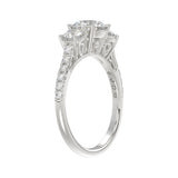 LADIES RING 1 3/4CT ROUND DIAMOND 14K WHITE GOLD (CENTER STONE ROUND DIAMOND 1CT )
