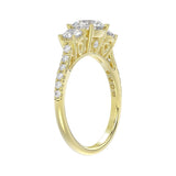 LADIES RING 1 3/4CT ROUND DIAMOND 14K YELLOW GOLD (CENTER STONE ROUND DIAMOND 1CT )