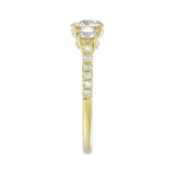 LADIES RING 1 3/4CT ROUND DIAMOND 14K YELLOW GOLD (CENTER STONE ROUND DIAMOND 1CT )