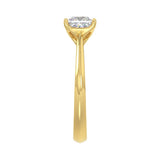 LADIES SOLITAIRE RING 1 1/2CT PRINCESS DIAMOND 14K YELLOW GOLD