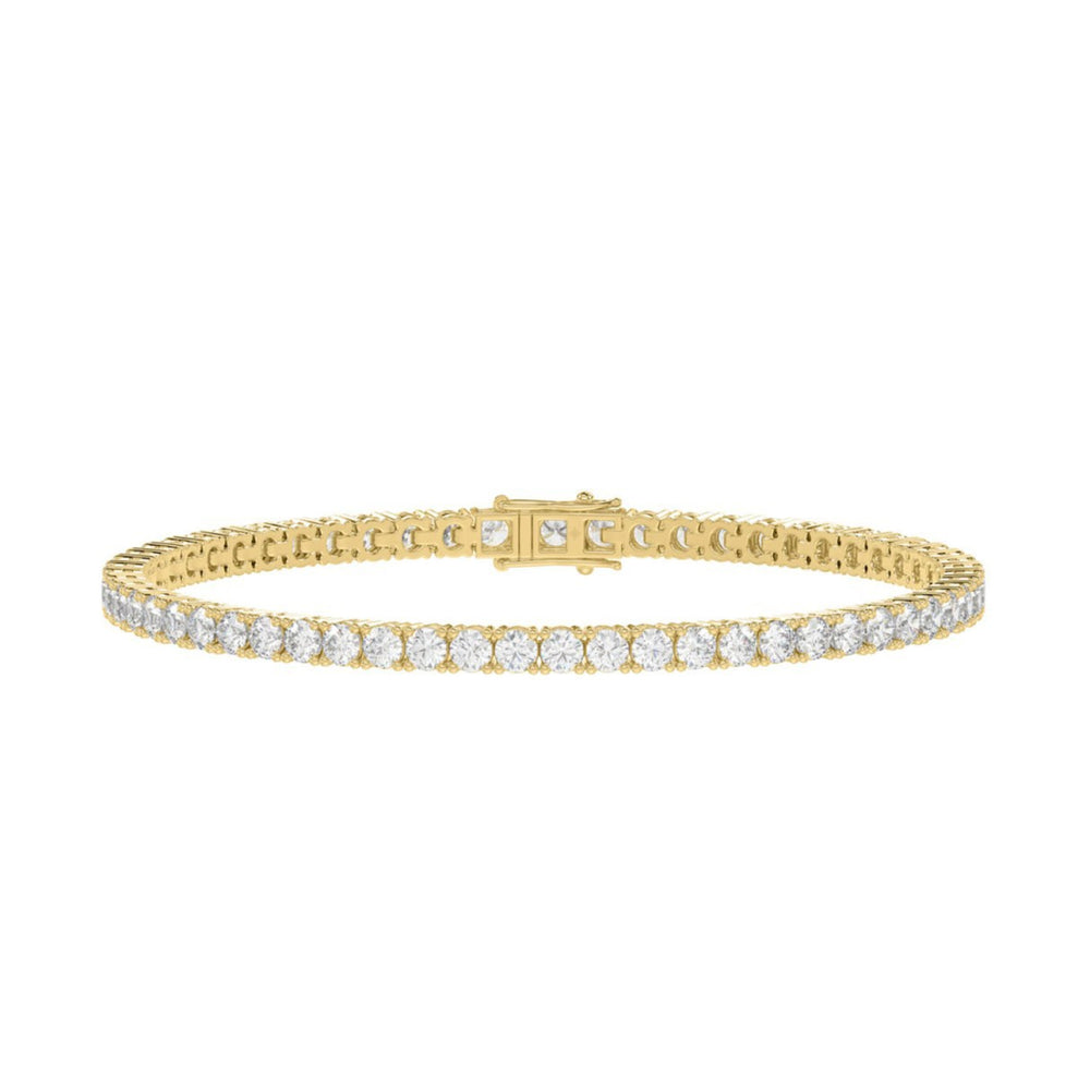 LADIES BRACELET 7CT ROUND DIAMOND 14K YELLOW GOLD