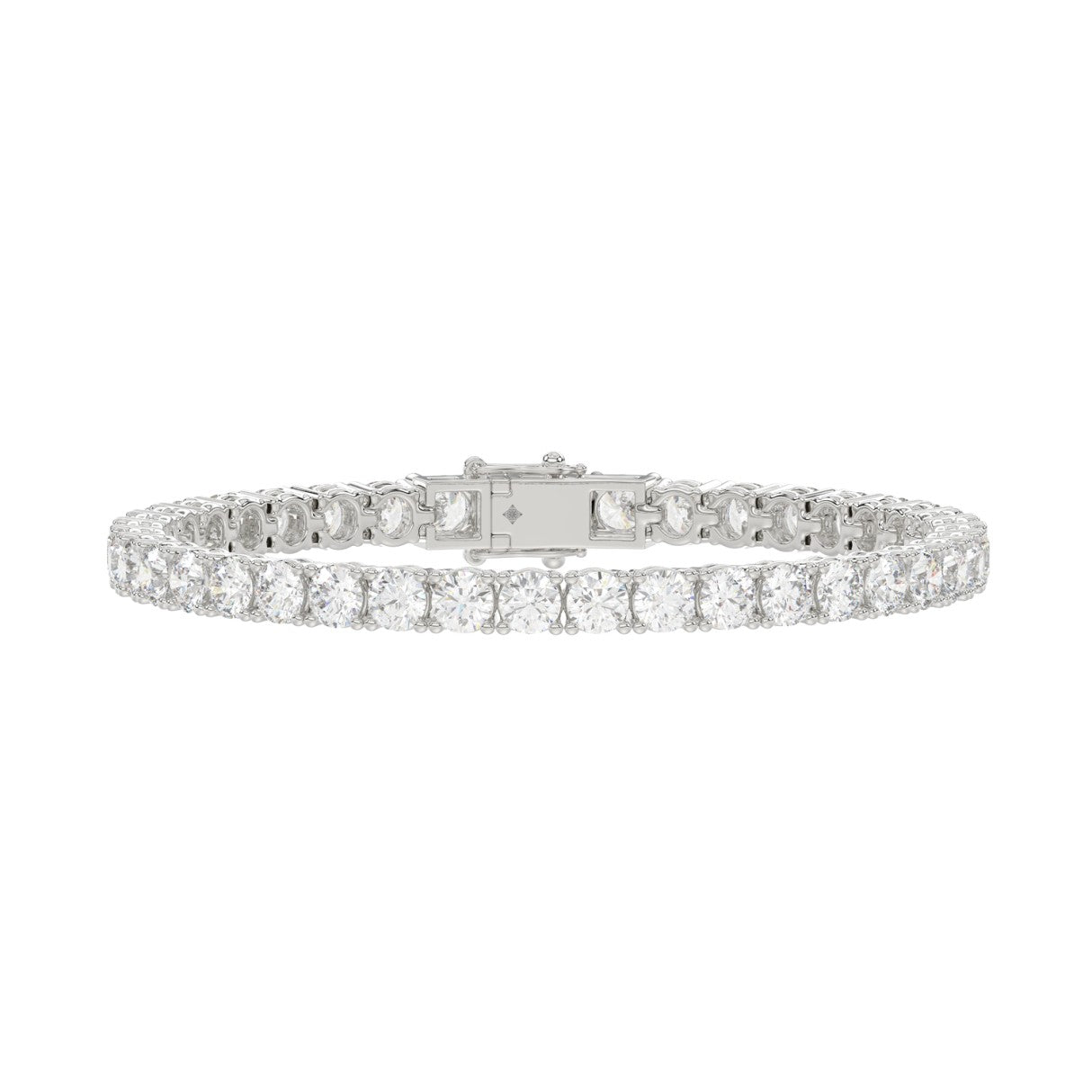 LADIES BRACELET 11CT ROUND DIAMOND 14K WHITE GOLD