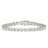 LADIES BRACELET 9CT ROUND DIAMOND 14K WHITE GOLD
