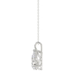 LADIES SOLITAIRE PENDANT WITH CHAIN 1 1/2CT PEAR DIAMOND 14K WHITE GOLD
