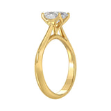 LADIES SOLITAIRE RING 1 1/2CT OVAL DIAMOND 14K YELLOW GOLD