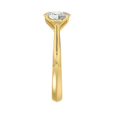 LADIES SOLITAIRE RING 1 1/2CT OVAL DIAMOND 14K YELLOW GOLD