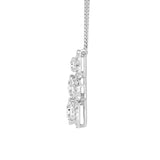 LADIES NECKLACE 2 1/2CT ROUND/PEAR/OVAL DIAMOND 14K WHITE GOLD