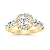 LADIES RING 2 3/4CT ROUND DIAMOND 14K YELLOW GOLD (CENTER STONE ROUND DIAMOND 1CT )