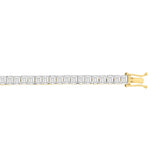 LADIES BRACELET 12 1/4CT EMERALD DIAMOND 14K YELLOW GOLD