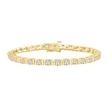 LADIES BRACELET 5 1/2CT ROUND DIAMOND 14K YELLOW GOLD