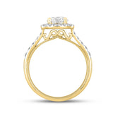 LADIES RING 1 1/2CT ROUND DIAMOND 14K YELLOW GOLD (CENTER STONE ROUND DIAMOND 1CT)