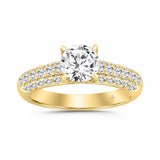LADIES RING 1 1/2CT ROUND DIAMOND 14K YELLOW GOLD (CENTER STONE ROUND DIAMOND 1CT)