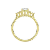 LADIES RING 1 1/8CT ROUND/OVAL DIAMOND 14K YELLOW GOLD (CENTER STONE OVAL DIAMOND 1CT )