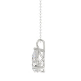 LADIES SOLITAIRE PENDANT 3CT PEAR DIAMOND 14K WHITE GOLD 