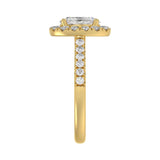 LADIES RING 1 1/2CT ROUND/OVAL DIAMOND 14K YELLOW GOLD (CENTER STONE OVAL DIAMOND 1CT)