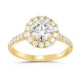 LADIES RING 1 1/2CT ROUND DIAMOND 14K YELLOW GOLD (CENTER STONE ROUND DIAMOND 1CT)