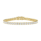 14K YELLOW GOLD 3CT ROUND DIAMOND LADIES BRACELET