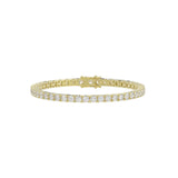 14K YELLOW GOLD 3CT ROUND DIAMOND LADIES BRACELET