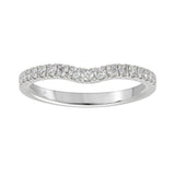 LADIES BAND 1/4CT ROUND DIAMOND 14K WHITE GOLD