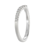 LADIES BAND 1/4CT ROUND DIAMOND 14K WHITE GOLD