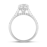 LADIES RING 1 3/4CT ROUND DIAMOND 14K WHITE GOLD (CENTER STONE ROUND DIAMOND 1 1/2CT )