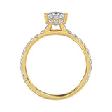 LADIES RING 1 1/2CT ROUND/PRINCESS DIAMOND 14K YELLOW GOLD (CENTER STONE PRINCESS DIAMOND 1CT)
